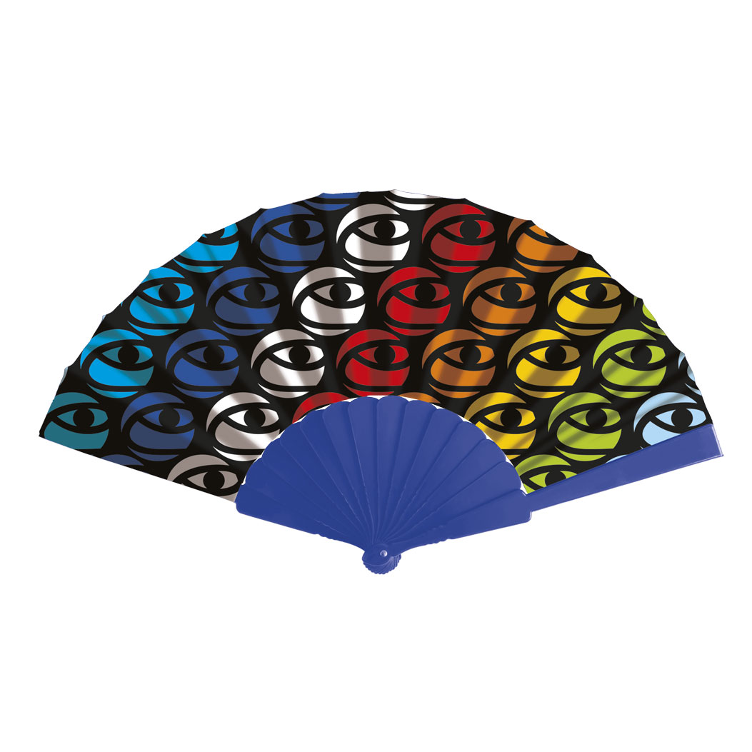 BLUE PLASTIC HAND FAN ASPLAS+ SUBLIMATION