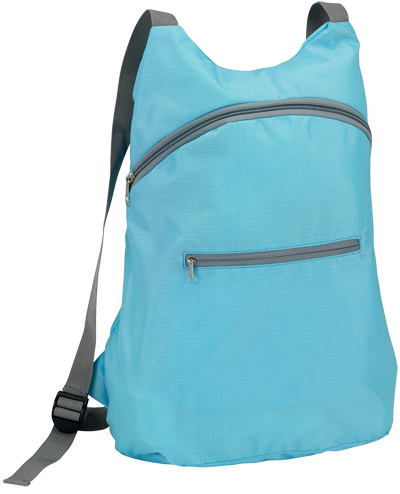BLUE POLYESTER BACKPACK PLEXI