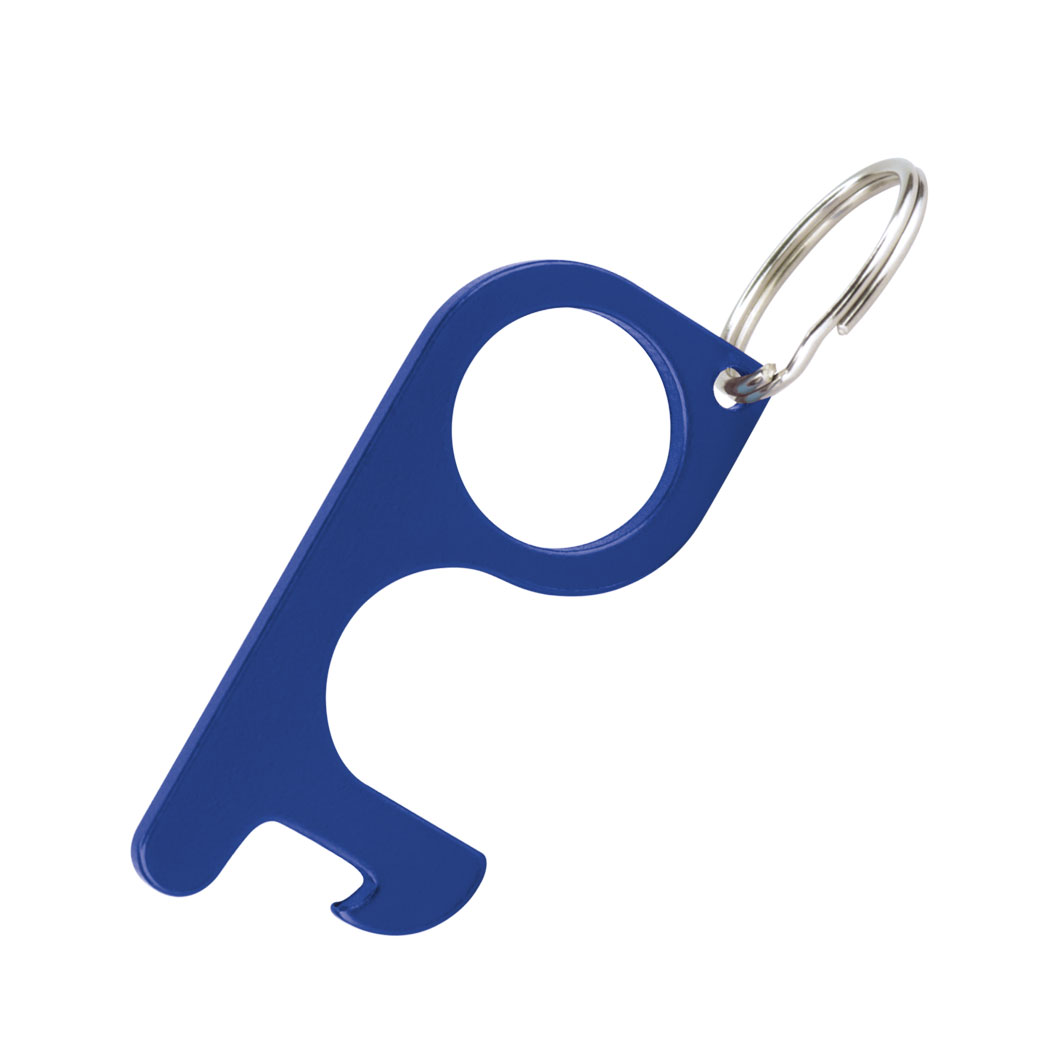 BLUE ALUMINIUM KEYRING ANTICONTACT SORY