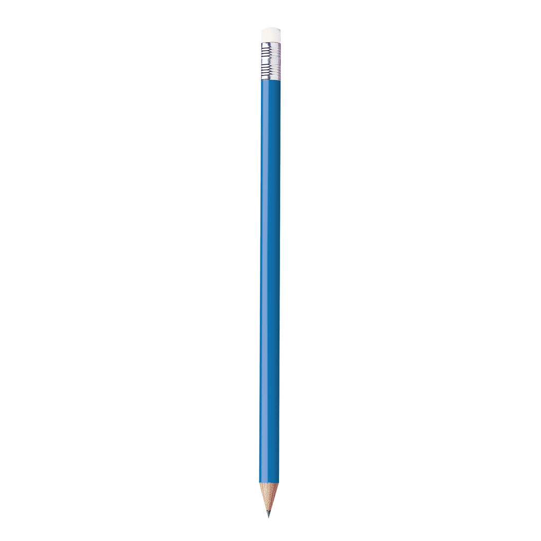 BLUE ROUND PENCIL WITH ERASER LARIS