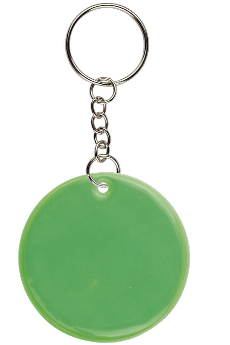 GREEN REFLECTIVE CIRCLE KERYRING FRIZY