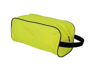 YELLOW AND BLACK POLYESTER SHOE BAG SLIPER