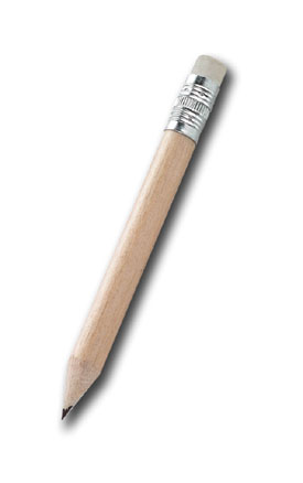 MINI ROUND NATURAL PENCIL WITH ERASER LABURA