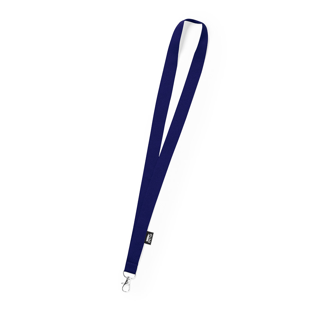 NAVY BLUE RPET LANYARD LORIET