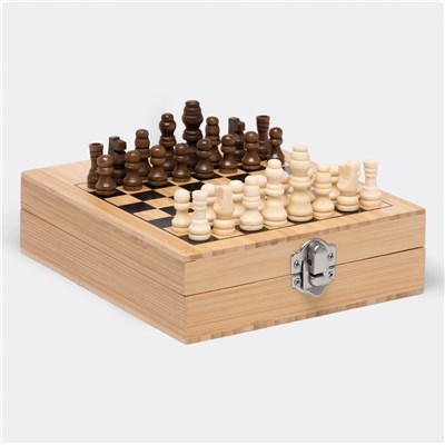 Set de vin BAMBOO CHESS cu joc de șah