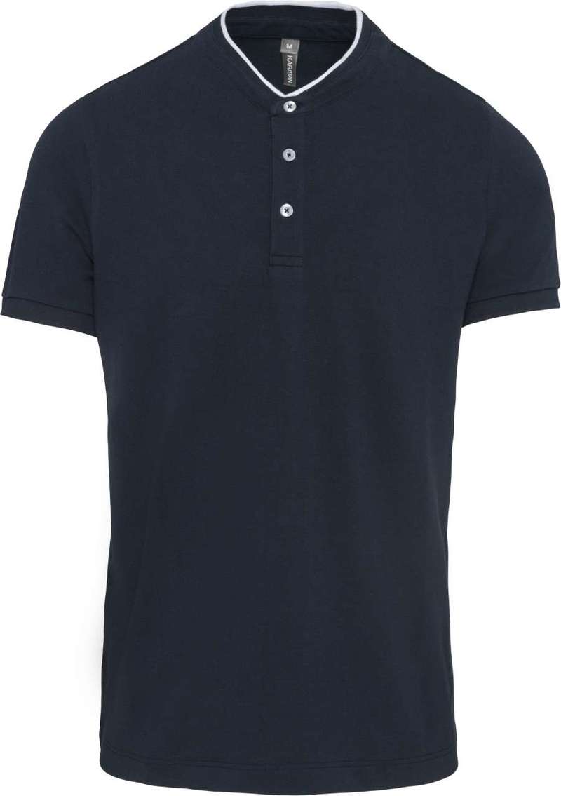 MEN'S SHORT SLEEVE POLO SHIRT WITH MANDARIN COLLAR