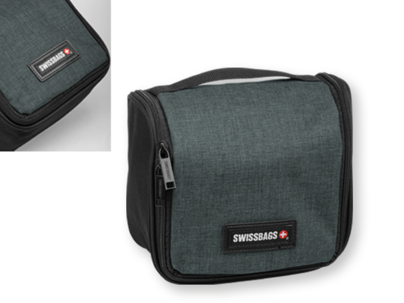 DULCIE polyester cosmetic bag, 600D, SWISSBAGS, Heather grey