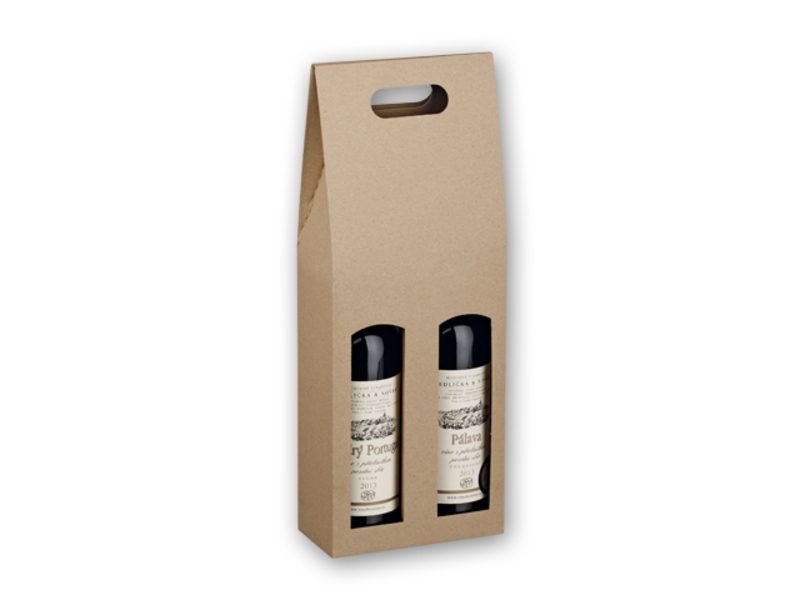 DOUBLE BOX gift box for wine, Natural