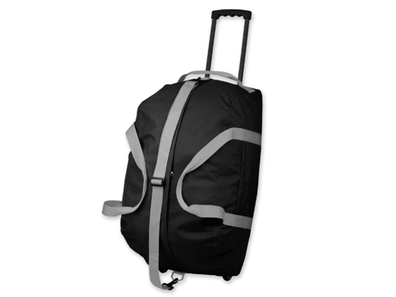 HILTON polyester trolley travel bag, 600D, Black