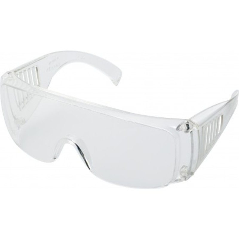 Transparent safety/fireworks glasses
