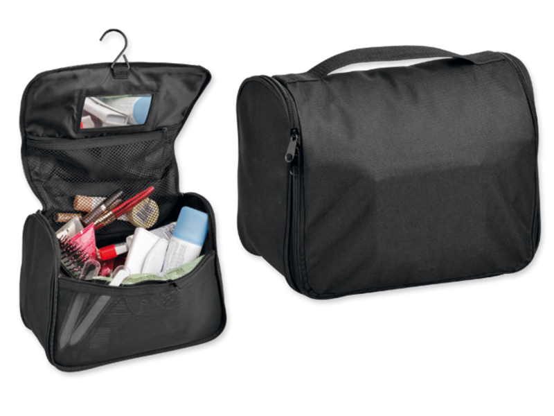 COSMETA cosmetic bag with mirror, Black