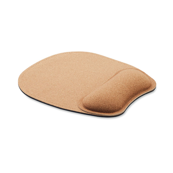 Ergonomic cork mouse mat