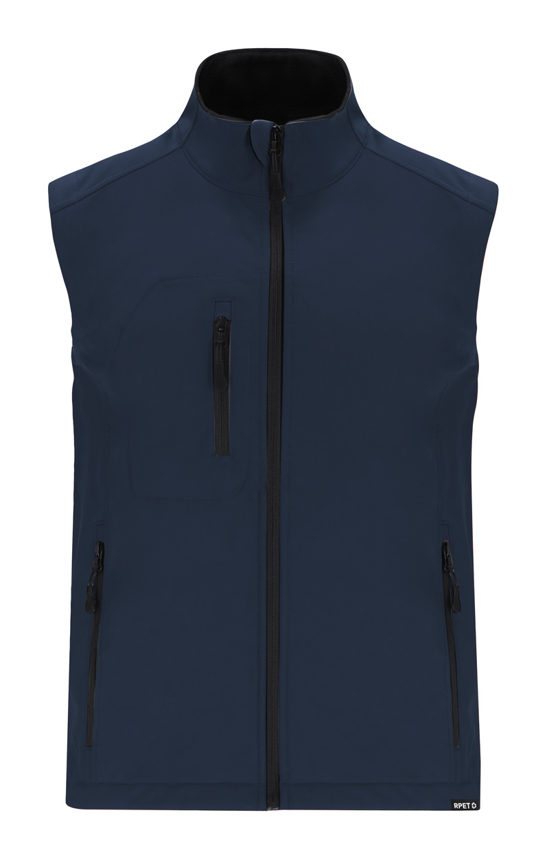 Mireo RPET softshell bodywarmer vest