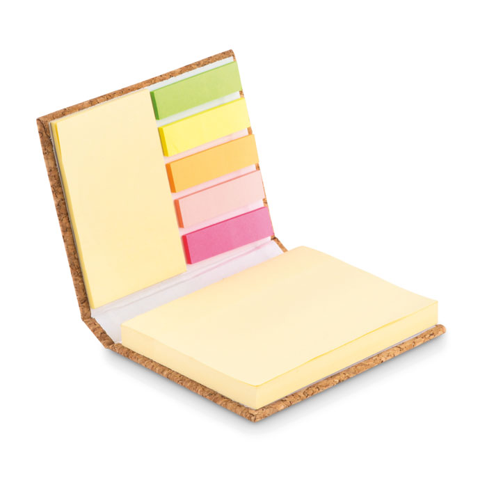 Cork sticky note memo pad