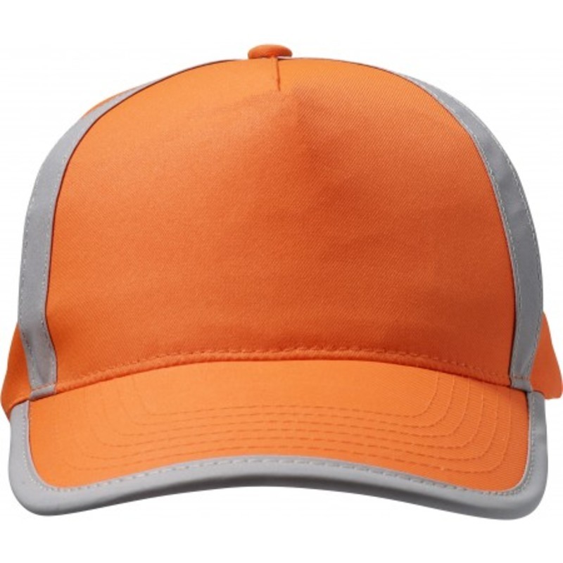 Cap with five panels with reflective lines