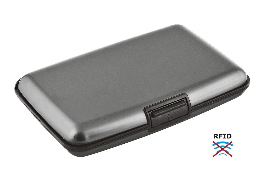 BUSINESS CARD HOLDER ALUMINIUM DARK GREY