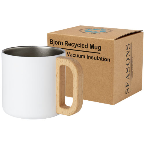 Bjorn 360 ml RCS certified recycled stainless steel mug with copper vacuum insulation