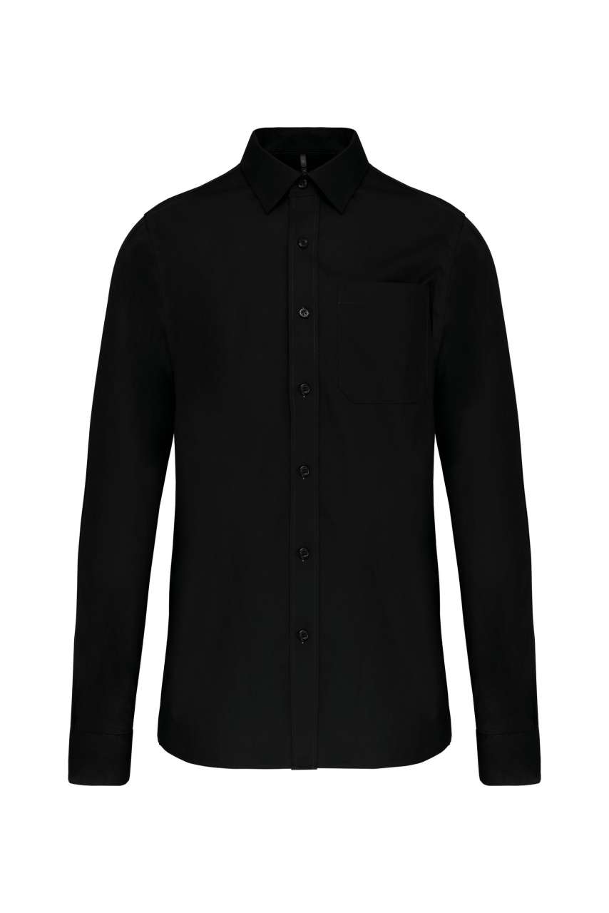 MEN'S LONG-SLEEVED COTTON POPLIN SHIRT