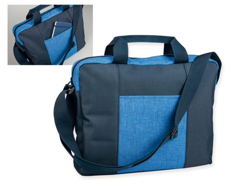 SADIE polyester document bag, 600D, Heather blue