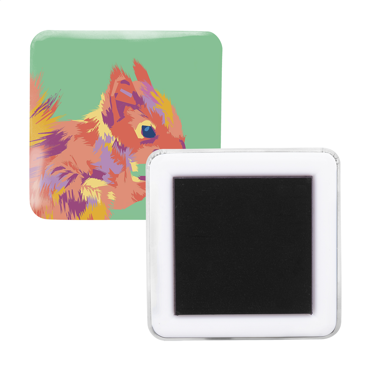 MagBadge Square pin button fridge magnet