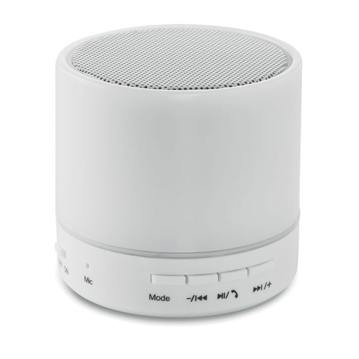 Round wireless speaker LED