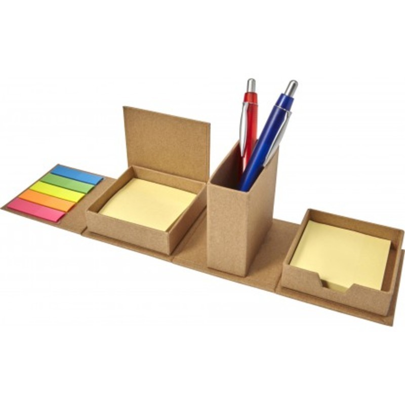 Cardboard cube desk organizer.