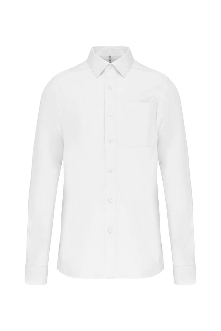 MEN'S LONG-SLEEVED COTTON POPLIN SHIRT