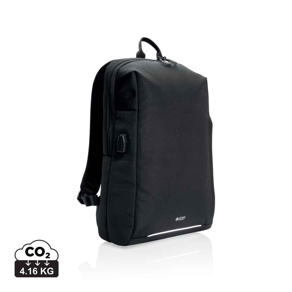 Swiss Peak AWARE™ RFID and USB A laptop backpack