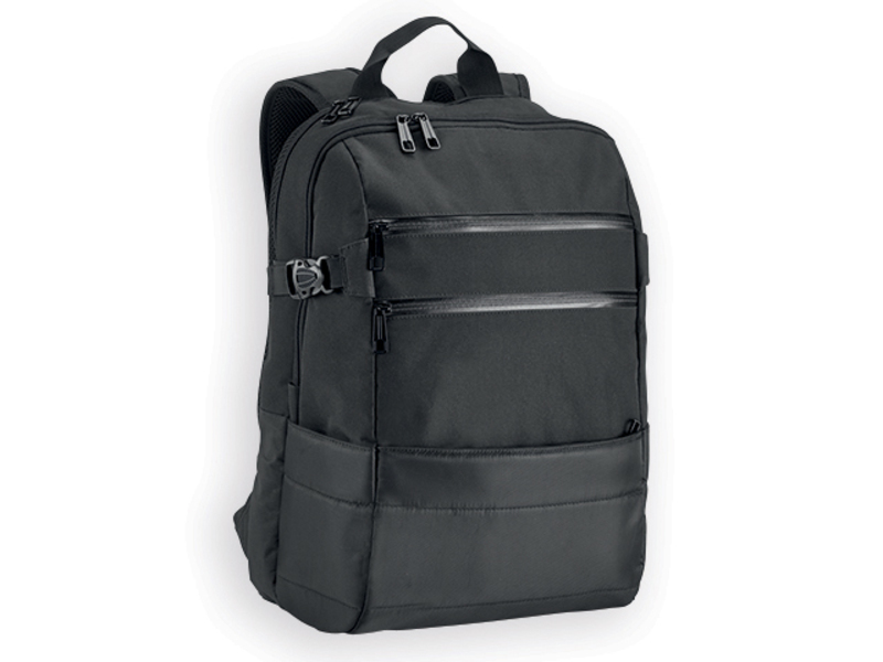 ZIPPERS polyester laptop bag, 840D, Black