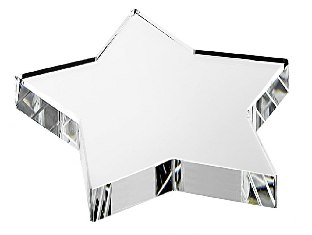 PAPERWEIGHT STAR GLASS mm  100 h=19