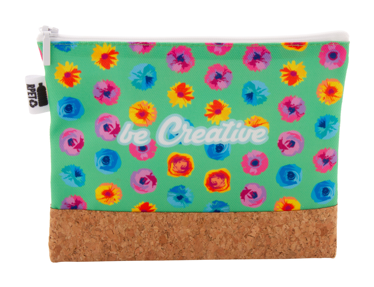 CreaBeauty Cork M RPET custom cosmetic bag