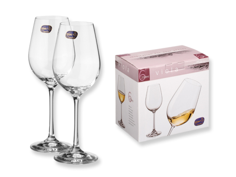 VINOS set of glasses, 6 pcs in gift box, BOHEMIA, Transparent
