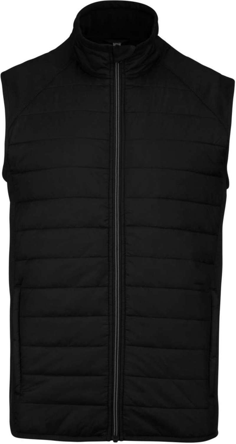 DUAL-FABRIC SLEEVELESS SPORTS JACKET