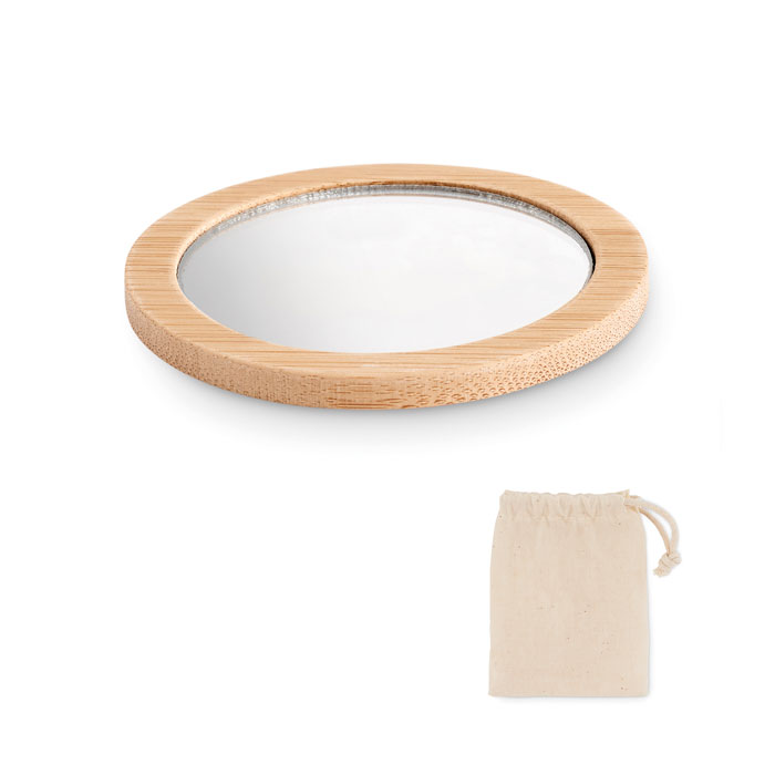 Bamboo make-up mirror