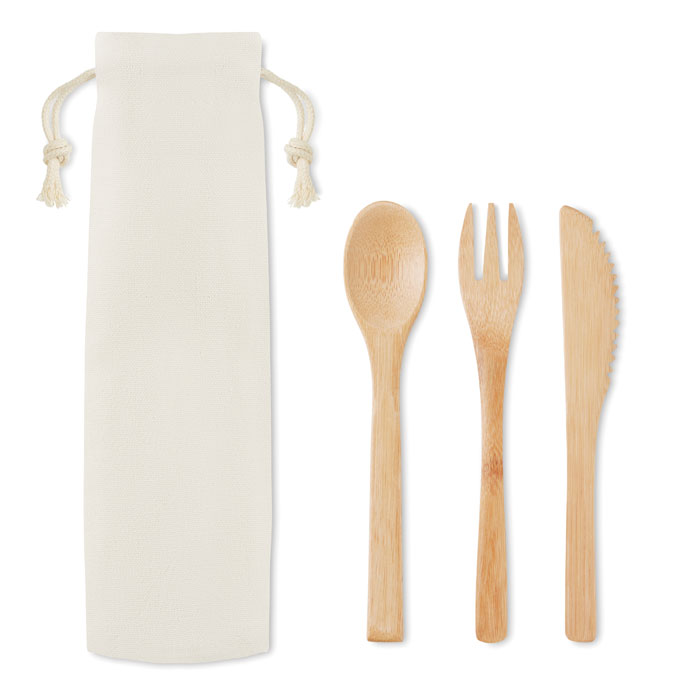 Bamboo cutlery set