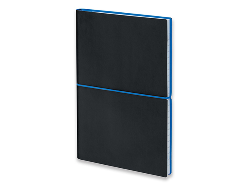 BLOGER notepad with strap 145x210 mm, Royal blue