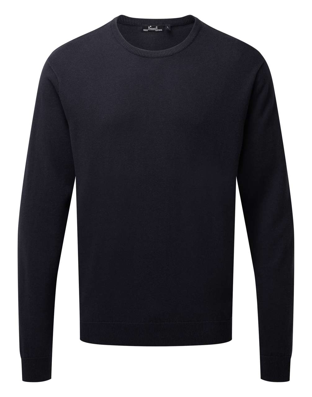 MEN'S CREW NECK COTTON RICH KNITTED SWEATER