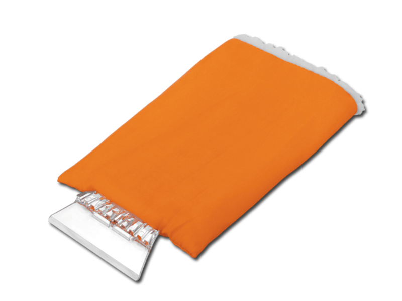 GLOVE plastic scraper with glove, Orange