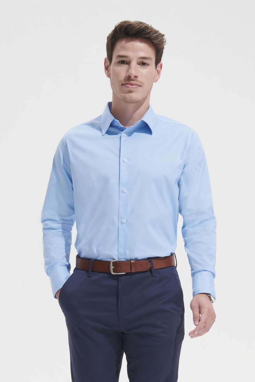 SOL'S BRIGHTON - LONG SLEEVE STRETCH MEN'S SHIRT