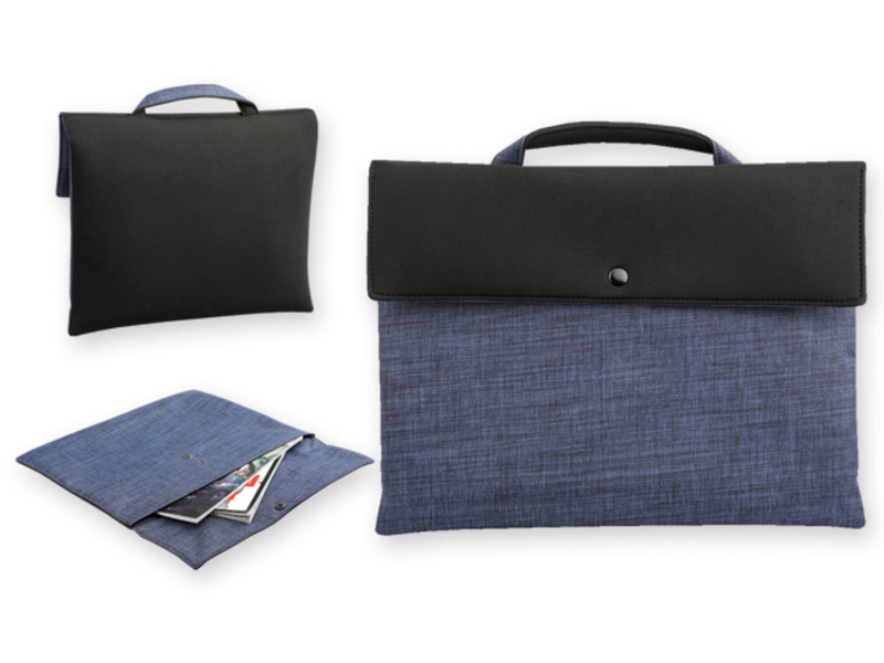 PRESTON polyester portfolio, 600D/neopren, Heather blue