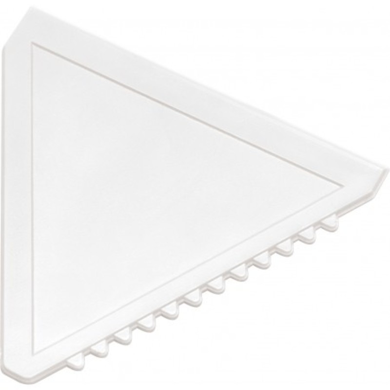 Triangular plastic ice scraper