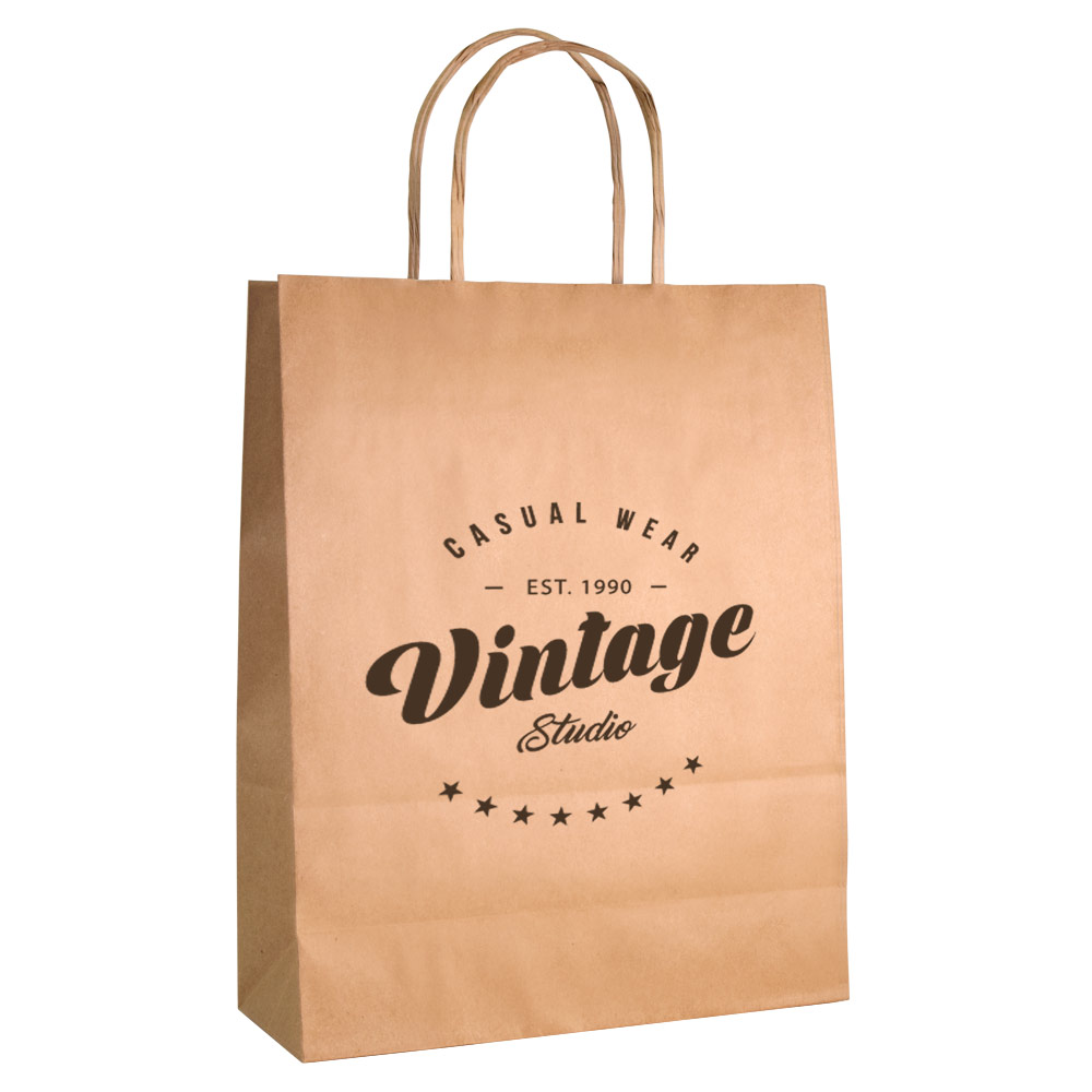 TWISTED HANDLE PAPER BAG 90GR/M2 24X10X31 CM 